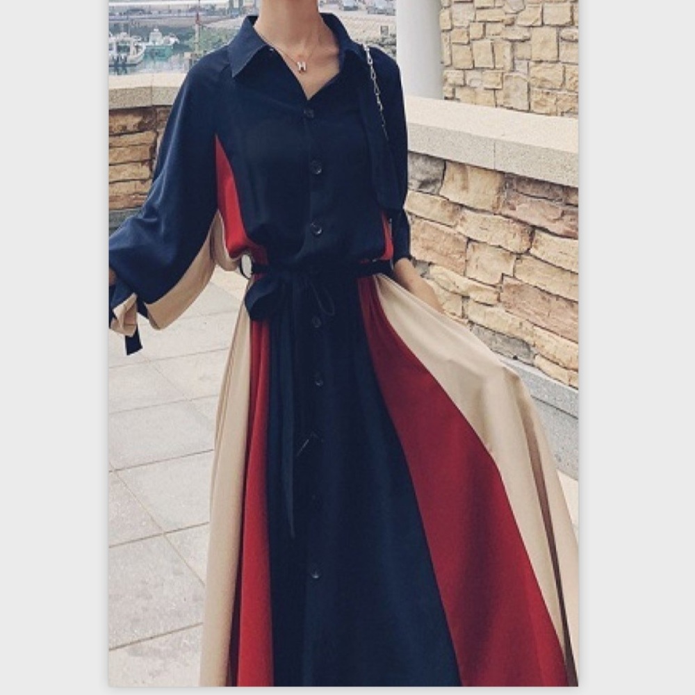 HEPBURN STYLE BELL FLOWER MIDI DRESS